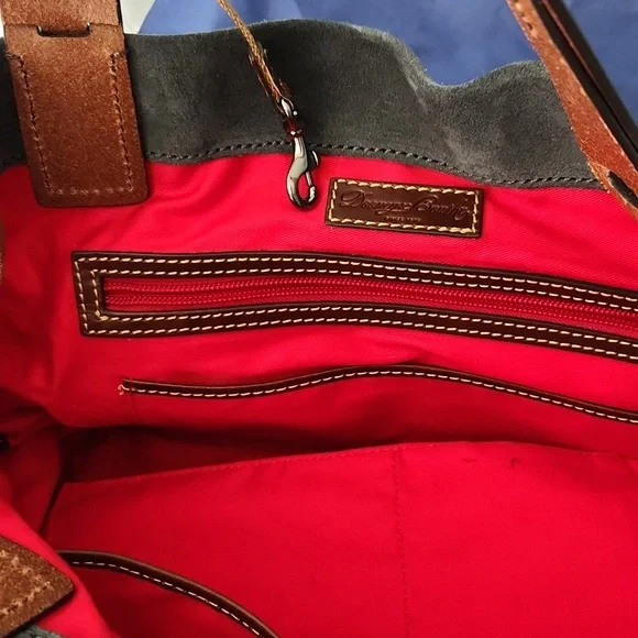 Dooney & Bourke Hunter Green Suede and Leather tote - Picture 11 of 16